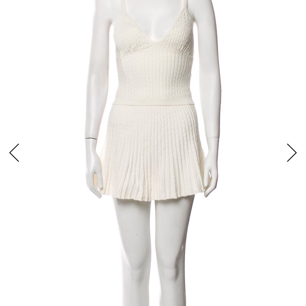 Alice + Olivia Cream Skater Skirt